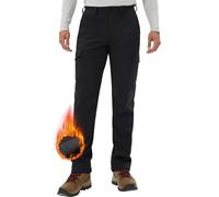 Pioneer Camp Pantalones de senderismo para hombre, impermeables, térmicos, transpirables, forro polar, resistentes al viento, pantalones de invierno para exteriores, con 5 bolsillos de utilidad,