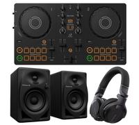 Pioneer DJ Bundle Starter Controladora DJ 2 Canales + Monitores de 4'' + Auriculares DJ Profesional