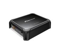 Pioneer GM-DX871 - Amplificador de potencia con 1.600 vatios, tecnología clase D, 1 canal, filtro de paso bajo variable, diseño compacto y control remoto de aumento de graves