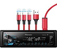 Pioneer MVH-X395BT 200W Bluetooth Negro Receptor Multimedia para Coche - Radio para Coche (Negro, 1 DIN, 200 W, 4.0 Canales, 50 W, Giratorio)