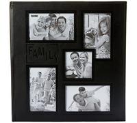 Pioneer Photo Albums Álbum de fotos de 240 bolsillos con marco de collage en relieve, cubierta de piel sintética cosida, color negro