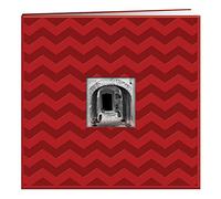 Pioneer Photo Albums MB10EMB-64326 - Álbum de Recortes Encuadernado en Relieve x 30,5 cm, diseño de cheurón Rojo, Polipropileno, 30,5 x 30,5 cm