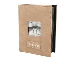 Pioneer Photo Albums PTCH-100 - Álbum de fotos con parche bordado de gamuza sintética con 100 bolsillos, color marrón