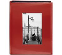 Pioneer Photo Albums Sewn Leatherette Frame Álbum de Fotos con Marco Cosido de 7 x 9 Pulgadas, 200 Bolsillos, Color Rojo, Cuero sintético, 17,8 x 22,9 cm