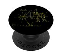 Pioneer Plaque from Earth & Mankind to Aliens PopSockets PopGrip Adhesivo