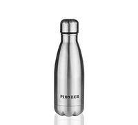 Pioneer PVB350 - Botella de acero inoxidable con aislamiento al vacío de doble pared para caliente/frío hasta 8 horas, sin BPA, reutilizable, 100% a prueba de fugas, 350 ml