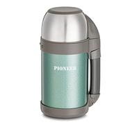 Pioneer - Termo de acero inoxidable con correa, color verde, 1 litro