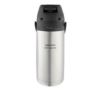 Pioneer Termo de Acero Inoxidable de 1,9 l con Palanca, Botella hermética para Bebidas frías y Calientes, dispensador de Bebidas con Bomba fácil de Usar para Eventos con Etiqueta de Agua