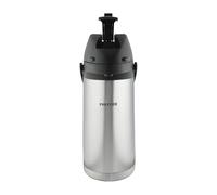 Pioneer Termo de Acero Inoxidable de 1,9 litros con Palanca, Termo hermético para Bebidas frías y Calientes, dispensador de Bebidas con Bomba fácil de Usar para Eventos con Etiqueta de café