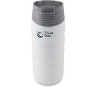 Pioneer Termo de Viaje de Acero Inoxidable Aislado al vacío de Doble Pared para Bebidas frías y Calientes 8 Horas, frío 24 Horas, 350 ml, Blanco