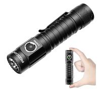 PIOOCAN S10Pro Linternas LED Alta Potencia 2500 Lúmenes, Linterna LED Recargable USB Táctica Militar Potente, Mini EDC Linterna a Pilas, IPX8 Impermeable 5 Modos Portátil Flashlight Emergencia Camping