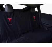 Piora Funda de Asiento Trasero Compatible con Tesla Model S/3/X/Y, Color Negro, Toalla Gruesa, Apta para tu Tesla, sin Correa (Parte Trasera, Negro)