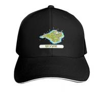 PIORUJK Diseño de Mapa único Especial de la Isla de WightPara Ropa Impresiones Camiseta máscara póster Pegatina Gorra de béisbol Impresa