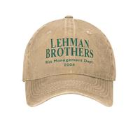 PIORUJK Gorra de béisbol de Mezclilla Vintage desgastada Ajustable para el Departamento de Gestión de Riesgos 2008 del Departamento de Gestión de Riesgos de Lehman Brothers Unisex