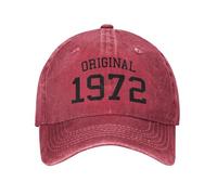 PIORUJK Gorra de béisbol de Regalo de cumpleaños número 1972 de algodón Personalizada 52 52 años para Hombres y Mujeres Gorra de papá Unisex Ajustable al Aire Libre