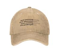 PIORUJK Gorra de béisbol Unisex Good Morning de The Truman Show 90's Movie Sombreros Lavados Desgastados Vintage Outdoor All Seasons Travel Headwear