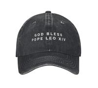 PIORUJK Gorra de béisbol Vintage God Bless Pope Leo XIV Unisex desgastada Lavada Snapback Cardinal Robert Prevost Outdoor Workouts Hats