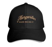 PIORUJK Margaritas Made Me Do It - Gorra de béisbol de diseño Retro Divertido Gorra de diseñador Sombreros únicos para Hombres y Mujeres