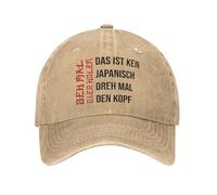 PIORUJK Unisex Esto No Es Japonés Gira Tu Cabeza Gorras de Béisbol Casuales Desgastadas Lavadas Ajustables