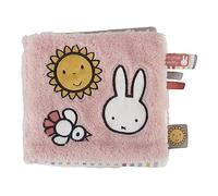 Pioupiou et Maravilles- Miffy-libro de actividades de tejido de dimensiones 16 x 16 -Fluffy de color rosa-Estimula los sentidos-Desarrolla la coordinación-Varias superficies-todo suave, NIJN925