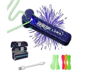 Pioupiou et Maravilles - Zipstring Luma - Ilumina en la Oscuridad - Nuevo Juguete fenómeno - CREA Figuras ilimitadas - 5 Cuerdas Diferentes - Idea de Regalo Original - De niño a Adulto
