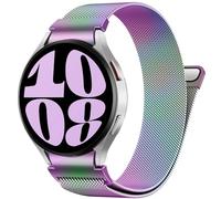 PIOWNN Correa de Metal Compatible con Correa Samsung Galaxy Watch 7 6 5 4 44mm 40mm/Watch 6 Classic 47mm 43mm/Watch 5 Pro 45mm/Watch 4 Classic 42mm 46mm/FE, Correa Magnética con Un Solo Clic, Colorido