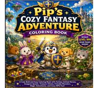 Pip’s Cozy Fantasy Adventure Coloring Book: A Cute Bold and Easy Coloring Book with Fantasy Animal Heroes, Dungeon Quests, Treasure Chests, Friendly ... Cozy RPG Fun (Pip's Cozy Coloring Adventures)