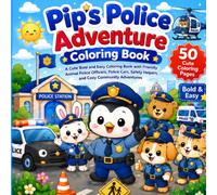 Pip’s Police Adventure Coloring Book: A Cute Bold and Easy Coloring Book with Friendly Animal Police Officers, Police Cars, Safety Helpers, and Cozy ... Adventures (Pip's Cozy Coloring Adventures)