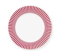 PIP STUDIO 51001347 Royal Stripes - Plato llano (26,5 cm, 1 unidad), color rosa oscuro