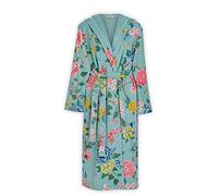 PiP Studio Albornoz Good Evening azul sauna de rizo flores estampado floral albornoz con capucha, azul, M