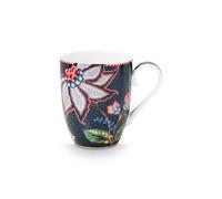 Pip Studio Berry Blues Flower - Taza con asa, 350 ml, color azul