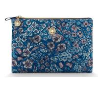 Pip Studio Bolsa de Maquillaje Charly Cosmetic Flat Pouch Quilted Daisy Dreams Blue Azul