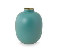 Pip Studio Home Deco Metal Jarrón azul claro mate, 32 cm