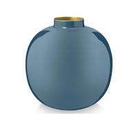 Pip Studio Jarrón de metal azul claro, 23 cm