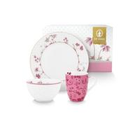 Pip Studio Jolie Pink - Set de desayuno (3 unidades), color rosa