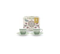 PIP STUDIO Juego de 2 tazas de espresso con platillos LILY & LOTUS 120ml Verde claro verde