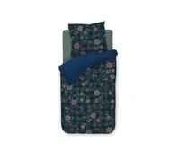 Pip Studio Juego de funda nórdica Flores Felices Azul Oscuro 155 x 220 cm