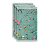Pip Studio Les Fleurs - Juego de Toallas para Invitados (3 Unidades, 30 x 50 x 3 cm), Color Verde