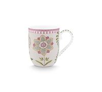 PiP Studio Lily&Lotus - Taza (145 ml), color blanco y morado