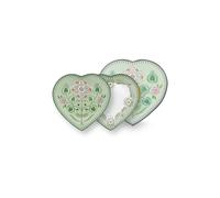 PIP STUDIO Plato corazón 21,5cm Juego de 2 LILY&LOTUS Light Green verde