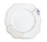 Pip Studio Royal White - Plato llano (28 cm), color blanco