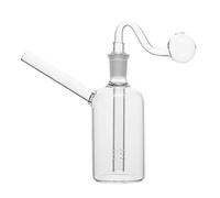 Pipa de cristal, transparente, gruesa, pequeña, portanble mini pipa hecha a mano