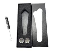 Pipa de Fumar de Cuarzo Natural Punto de Cristal Piedra Preciosa de Cristal curativo con Filtro de Metal Caja de 1PC-A