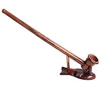 Pipa de madera de pera hecha a mano de Churchwarden The Hobbit Pipe Gandalf Wizard Pipe de madera de tallo largo de 25,4 cm de largo con cuenco profundo, regalo para hombres y mujeres, soporte de