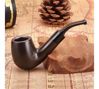 Pipa de madera para fumar, tubo de tabaco desmontable clásico, regalo del día del padre, pipa de madera para fumar tabaco (V)