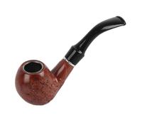 Pipa de resina para fumar coleccionable y duradera con patrón tallado para cigarrillos y puros.