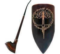 Pipa de tabaco CHURCHWARDEN de 33 cm (13,2") | Pipa para filtros de 9 mm. Bolsa de regalo de terciopelo. Solo para uso en tabaco. (6, 1)