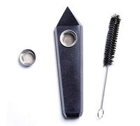 Pipa de Tabaco de Cristal Arenisca Azul Forma Hexagonal con Pantallas de Tabaco y Cepillo de Limpieza de Pipa Accesorios Para Pipa de Tabaco, Embalaje de Caja de Regalo