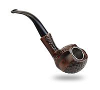 Pipa de tabaco de madera hecha a mano, accesorio tradicional para fumar, accesorio de disfraz
