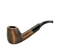 Pipa de tabaco lisa de madera de pera, pipa recta hecha a mano, filtro de 9 mm, fabricado en Polonia, modelo N27 Big Horn, color gris